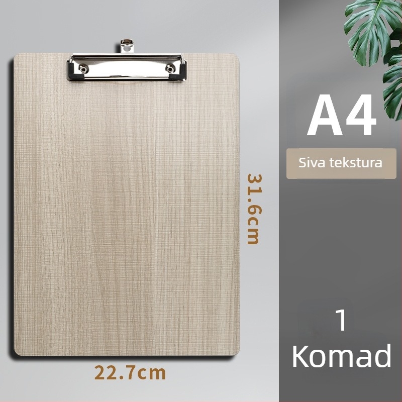 Drveni folder za skice s klipsom od 10 mm, ploča debljine 3 mm i stražnja širina 3 mm