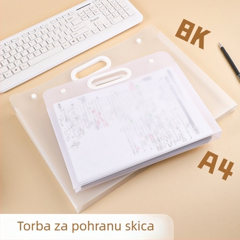 Umjetnički album i portfelj A4/8K/4K, plastični materijal, 100 stranica, debljina 50C, moguć ispis logotipa