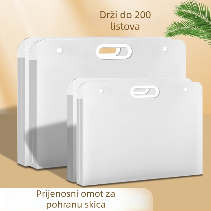 Umjetnički album i portfelj A4/8K/4K, plastični materijal, 100 stranica, debljina 50C, moguć ispis logotipa