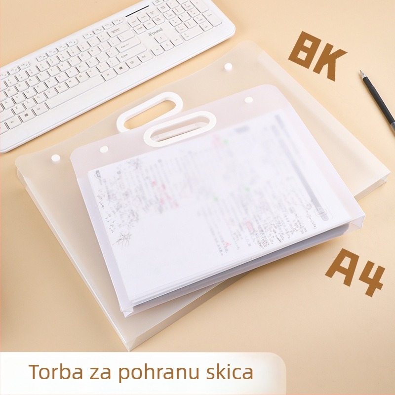Umjetnički album i portfelj A4/8K/4K, plastični materijal, 100 stranica, debljina 50C, moguć ispis logotipa