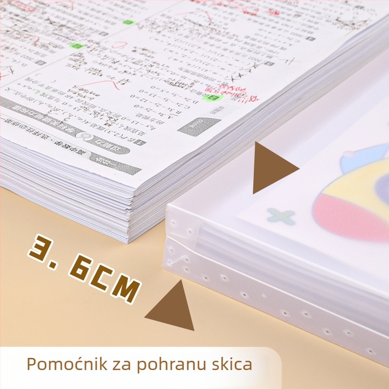 Umjetnički album i portfelj A4/8K/4K, plastični materijal, 100 stranica, debljina 50C, moguć ispis logotipa