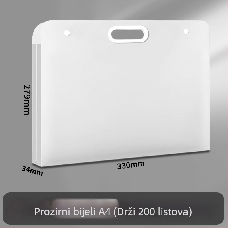 Umjetnički album i portfelj A4/8K/4K, plastični materijal, 100 stranica, debljina 50C, moguć ispis logotipa