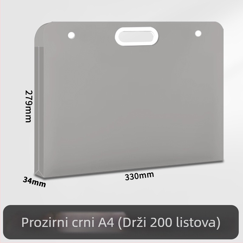 Umjetnički album i portfelj A4/8K/4K, plastični materijal, 100 stranica, debljina 50C, moguć ispis logotipa