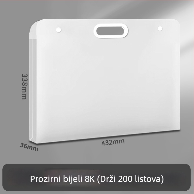 Umjetnički album i portfelj A4/8K/4K, plastični materijal, 100 stranica, debljina 50C, moguć ispis logotipa