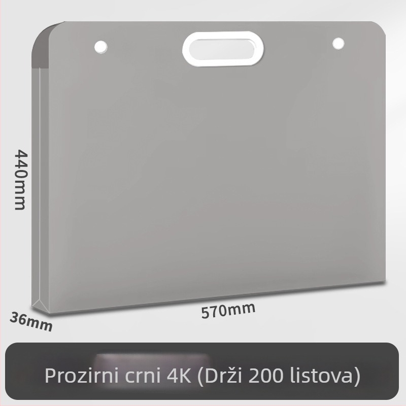 Umjetnički album i portfelj A4/8K/4K, plastični materijal, 100 stranica, debljina 50C, moguć ispis logotipa