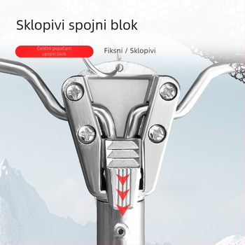 Nehrđajući čelični štap za mrežu za ribolov i set glave, teleskopni sklopivi štap s trokutastom glavom mreže, promjer Ø40 mm, dubina 35, fino mreža