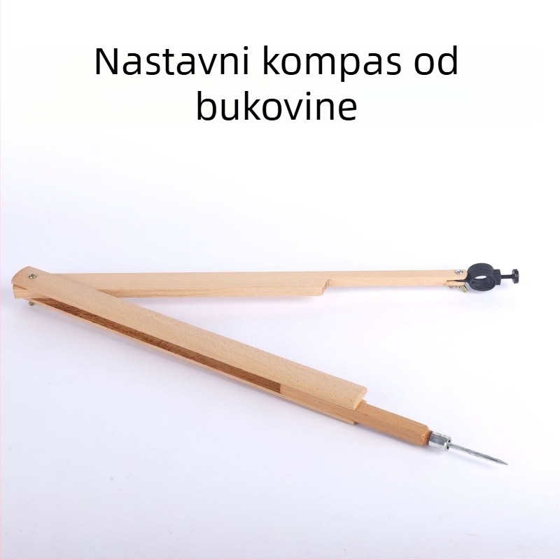 Drveni trokutasti pravilo s pločom za crtanje i držačem, višenamjenski nastavnički alat s kutomjerom i šestarom, 1 kg