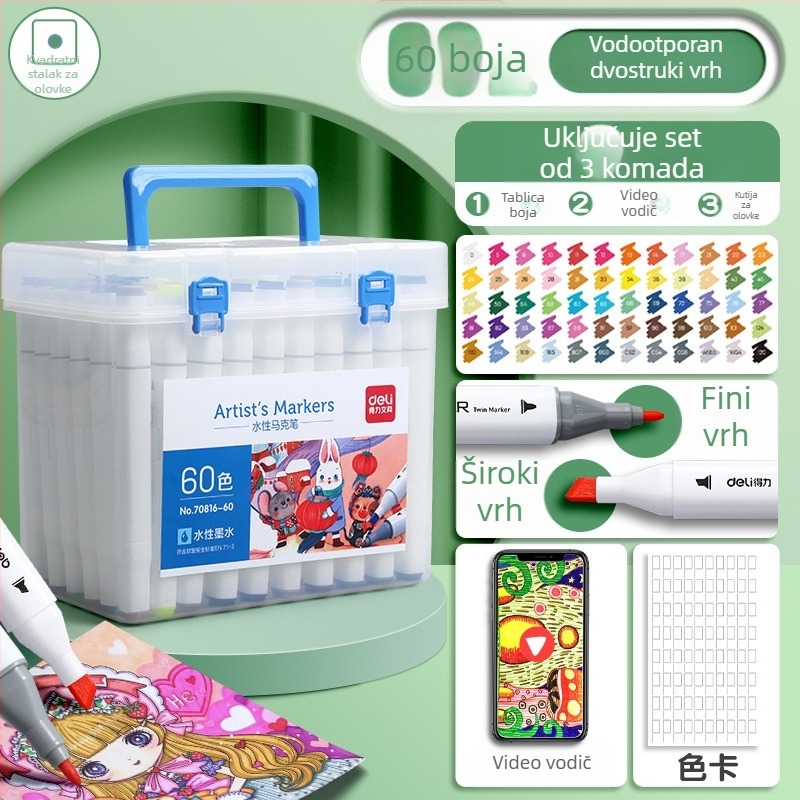 Deli 70816 Dječji vodeni markeri za bojenje, plastično kućište, osnovno pakiranje