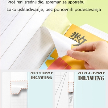 Samoljepljivi mat transparentni omot za knjige za I. i II. razred – segmentirani dizajn, jednostavna primjena, 2025 novi stil; poklon učenicima