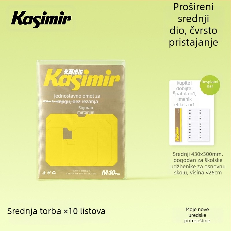 Samoljepljivi mat transparentni omot za knjige za I. i II. razred – segmentirani dizajn, jednostavna primjena, 2025 novi stil; poklon učenicima