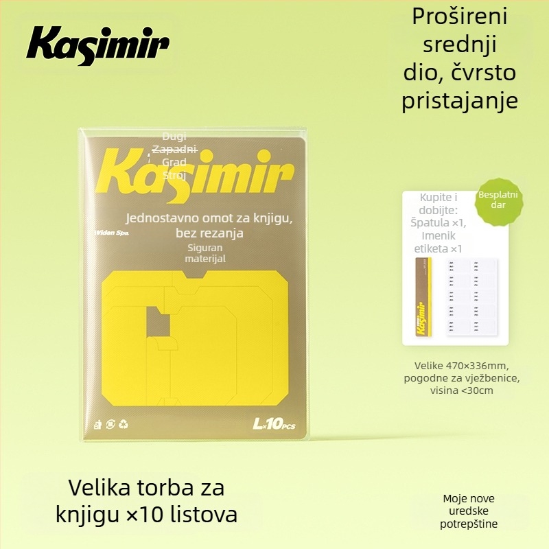Samoljepljivi mat transparentni omot za knjige za I. i II. razred – segmentirani dizajn, jednostavna primjena, 2025 novi stil; poklon učenicima