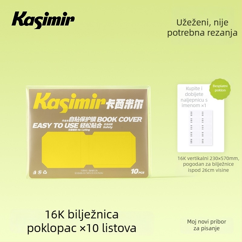 Samoljepljivi mat transparentni omot za knjige za I. i II. razred – segmentirani dizajn, jednostavna primjena, 2025 novi stil; poklon učenicima