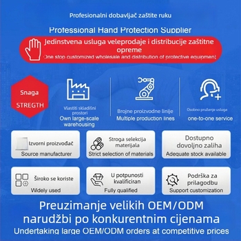 GYMDA jednokratne nitril rukavice za civilnu uporabu, otporne na trošenje, protuklizne, otporne na kiseline i lužine, pojačane