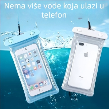 Vodootporna futrola za telefon s kaišem za vrat, kompatibilna s osjetljivim dodirom, PVC materijal, vodootporna tkanina, pogodna za ronjenje i aktivnosti na otvorenom