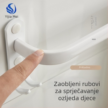 Zidni držač ručnika bez bušenja – aluminijski spoj, tri razine, nosivost 15 kg, završna obrada emajlom