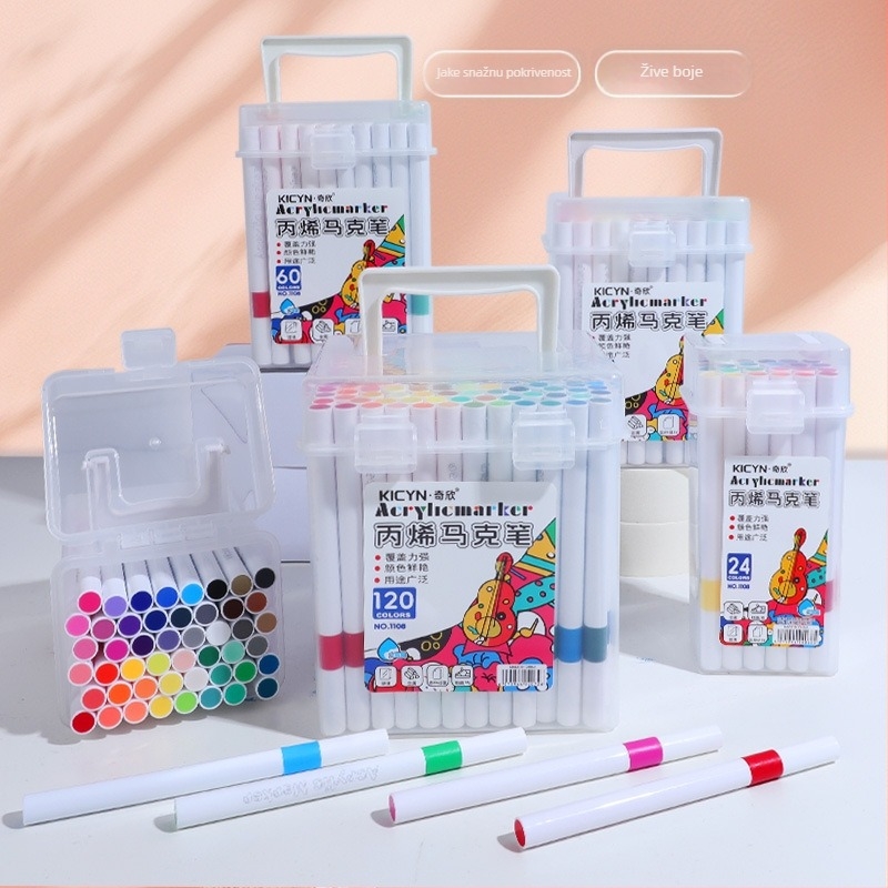 Akrilni marker za predškolsku umjetnost, akvarelni marker, neproziran završetak, slojevita akrilna četkica