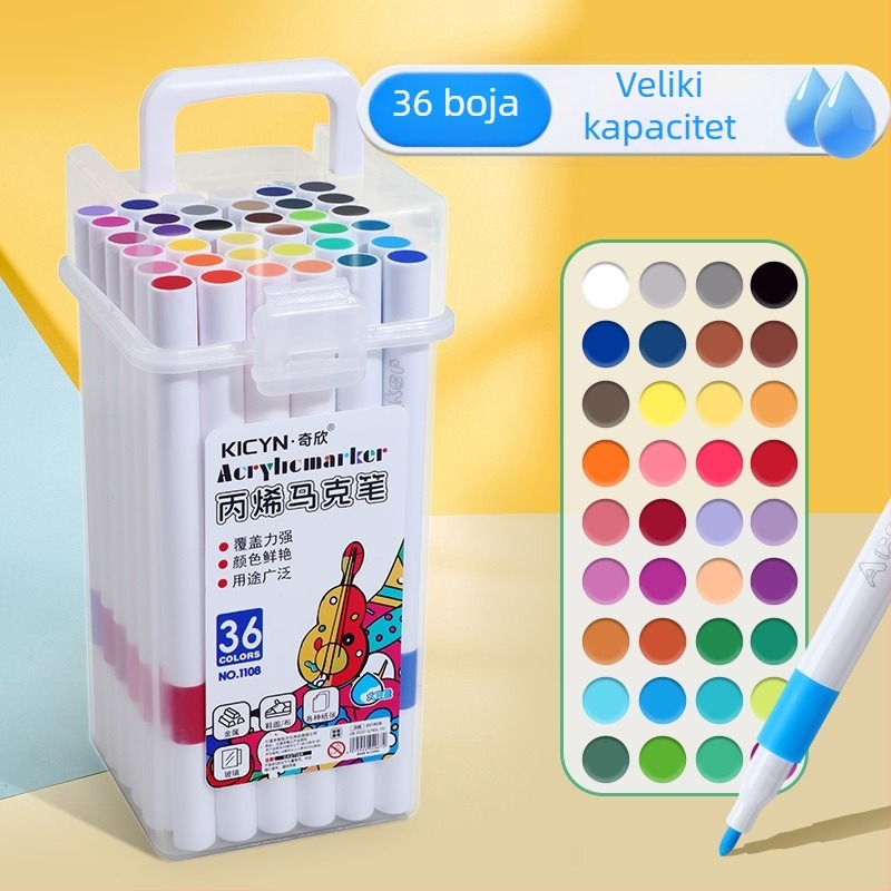 Akrilni marker za predškolsku umjetnost, akvarelni marker, neproziran završetak, slojevita akrilna četkica