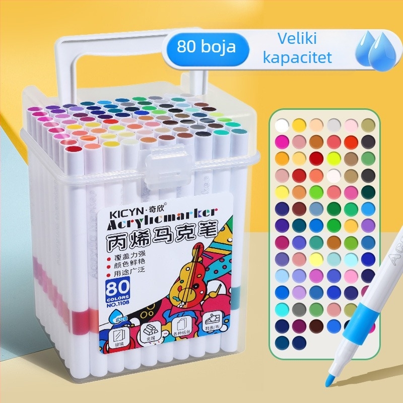 Akrilni marker za predškolsku umjetnost, akvarelni marker, neproziran završetak, slojevita akrilna četkica
