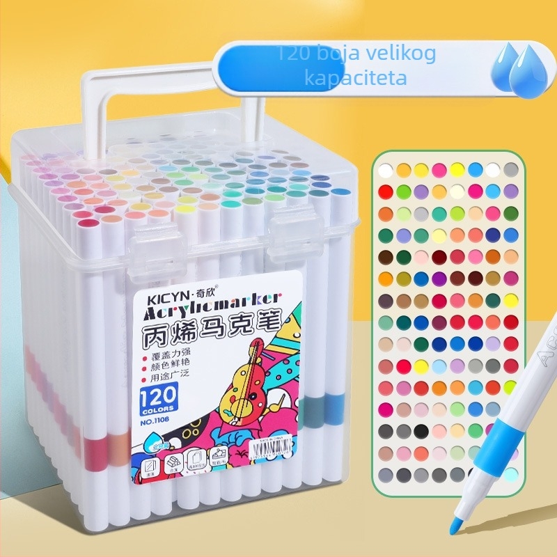 Akrilni marker za predškolsku umjetnost, akvarelni marker, neproziran završetak, slojevita akrilna četkica