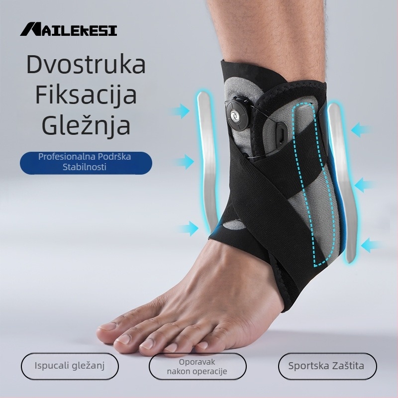 Nelix gležanj podrška za rehabilitaciju – Glavni materijal: tkanina s kukicom i petljom (Velcro); Pogodno za odrasle; Kategorija: gležanj podrška; Zaštitni dijelovi: gležanj