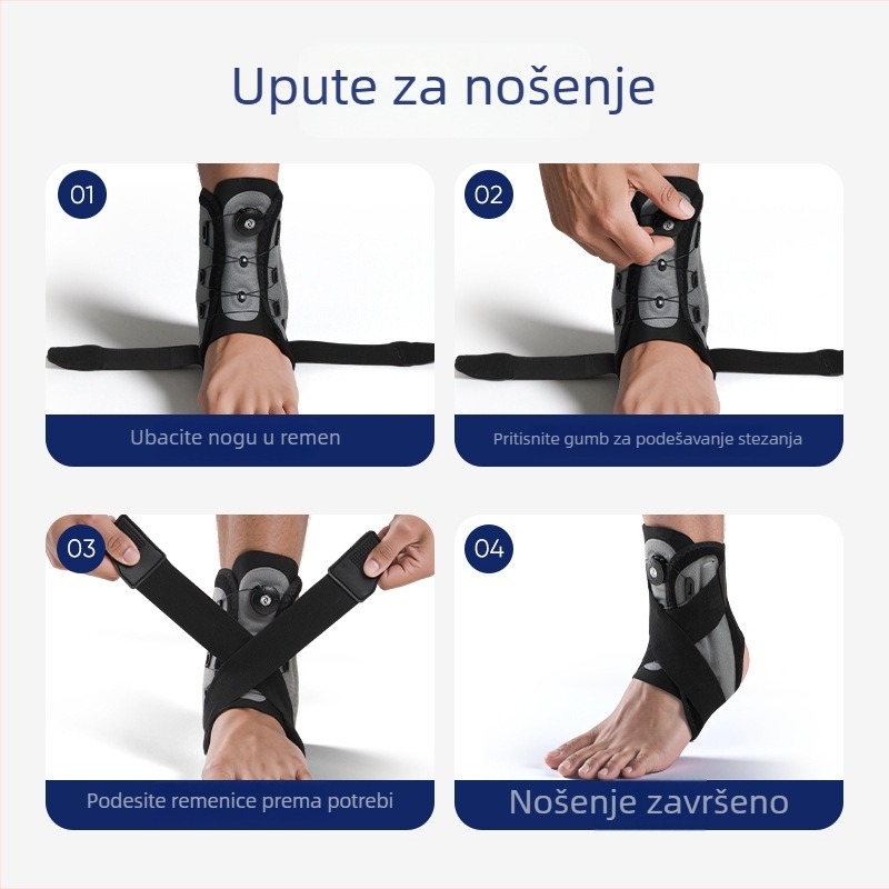 Nelix gležanj podrška za rehabilitaciju – Glavni materijal: tkanina s kukicom i petljom (Velcro); Pogodno za odrasle; Kategorija: gležanj podrška; Zaštitni dijelovi: gležanj