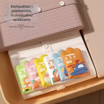 Jednokratno dječje kišno pončo, u punoj dužini, crtani stil, debela verzija