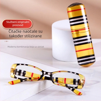 Ženske naočale za čitanje s protiv plavog svjetla, kvadratni puni okvir, leće AC, UV zaštita, za vid blizu i daleko