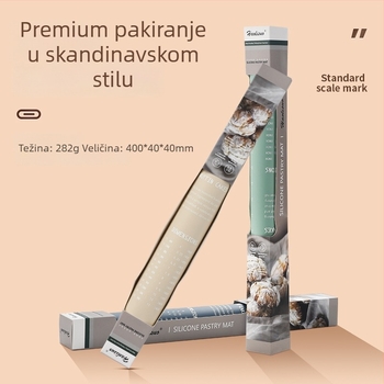 Silikonska podloga za tijesto, prehrambene kvalitete, protuklizna, debela, za mijesenje i pečenje, nordijski dizajn, porijeklo Yangjiang, Guangdong; marka Good and Sharp