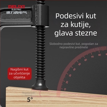 G-oblik stolarska skoba, teška metalna skoba za izradu namještaja i kućne radionice