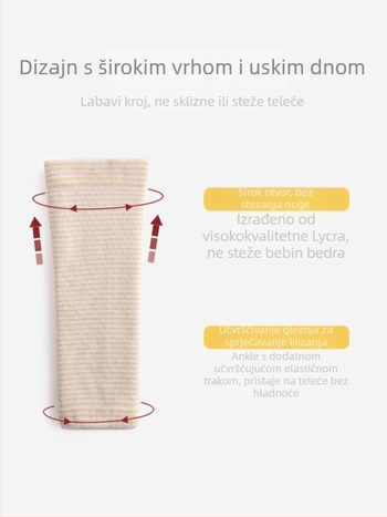 Dječje čarape do koljena, debele i tople, od combed cottona, duge iznad koljena, prozračne.