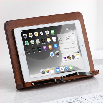 Stolni nosač knjiga za studente i djecu, bambus materijal, model 2521YDJ, moderni minimalistički stil, podesiva visina.