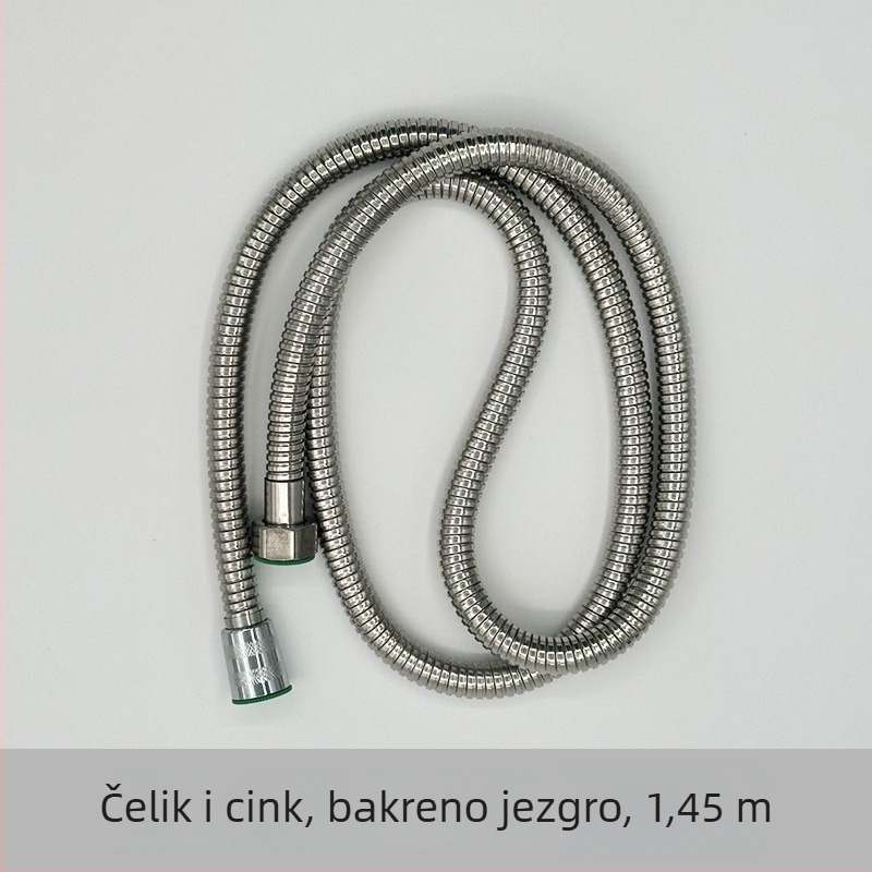 Tuš cijev za bojler za vodu — svemirski aluminij; normalan tlak; 0-90°C; ručna ugradnja