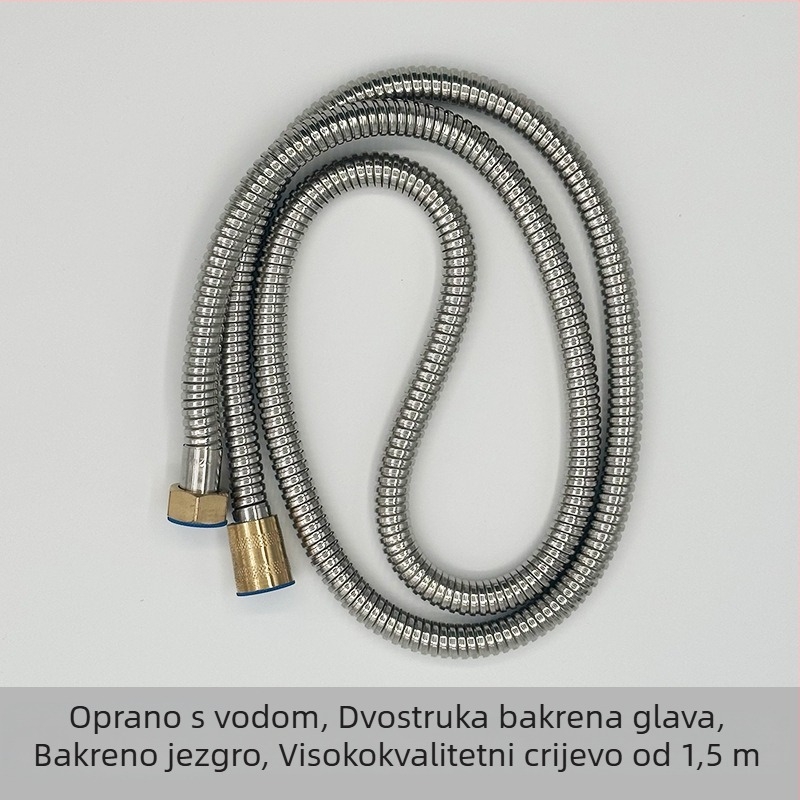 Tuš cijev za bojler za vodu — svemirski aluminij; normalan tlak; 0-90°C; ručna ugradnja