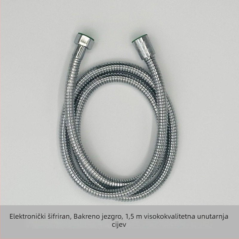 Tuš cijev za bojler za vodu — svemirski aluminij; normalan tlak; 0-90°C; ručna ugradnja