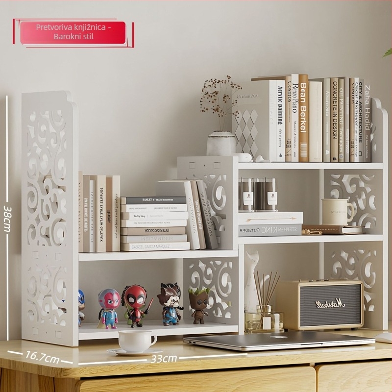Stolni držač za knjige, višeslojni PVC regal, težina 1,6 kg, uredski organizator za stol