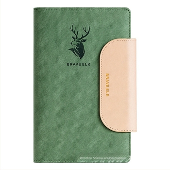Real Week kožna višestruka klipsa za pohranu dokumenata s motivom glave jelena i prilagodljivim logotipom