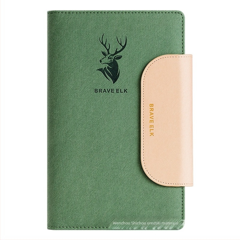 Real Week kožna višestruka klipsa za pohranu dokumenata s motivom glave jelena i prilagodljivim logotipom