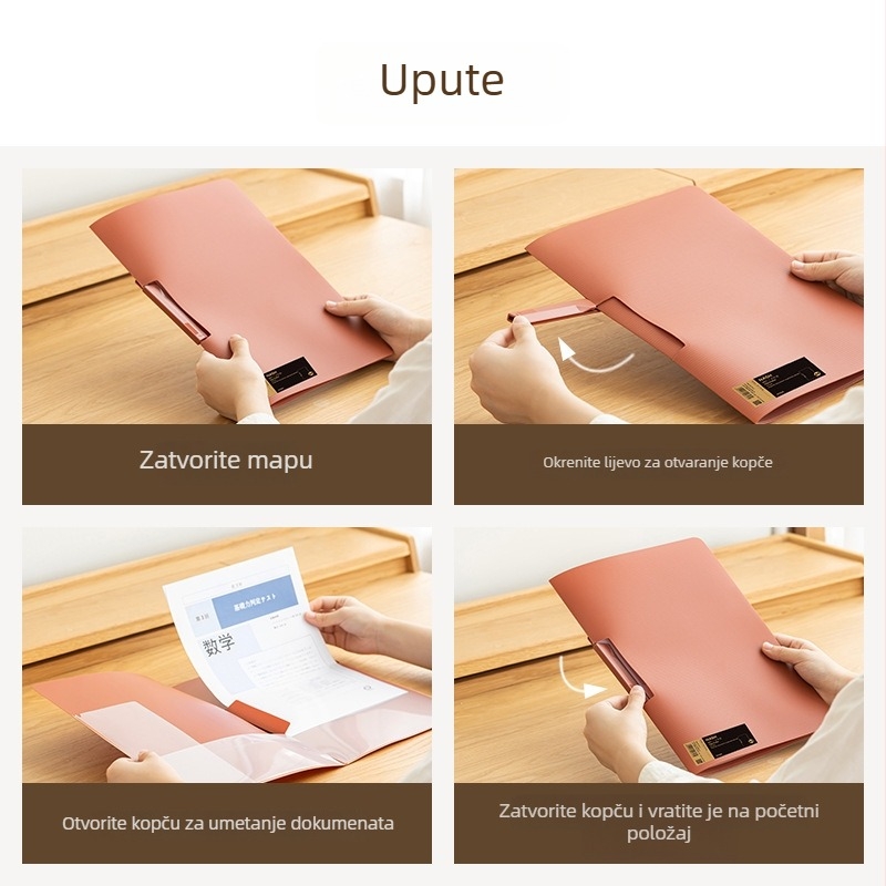 Times Good SD-N313 A4 dokument mapa s jednim zatvaračem, plastika, logo otisnuto, mogućnost prilagođavanja