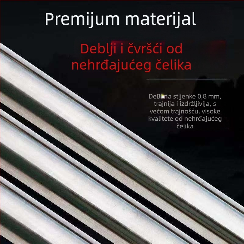 Nerđajući čelični zavareni integrirani štap, izvlačivi višedijelni dizajn, težina 1000 g