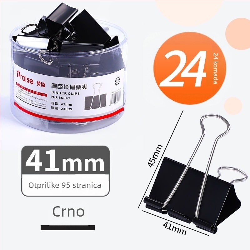 Metalni klip za dokumente marke Praise, za listiće i papire