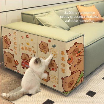 Water Wood Vertikalna zidna daska za grebanje mačaka – otporna na habanje, ne ostavlja dlake, samoljepljiva zidna naljepnica, Materijal: tepih tkanina, Slatki stil