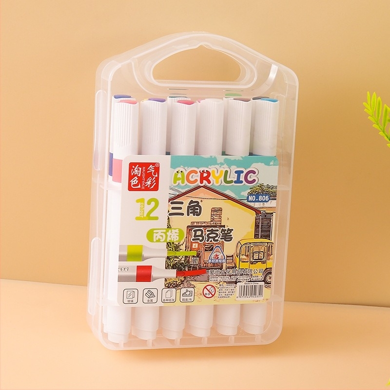 Love shang Akrilni marker set s trokutastim tijelom za dnevnik i crtanje, u kutiji, boje za dopunu: 12/24/36/48/60/72/80