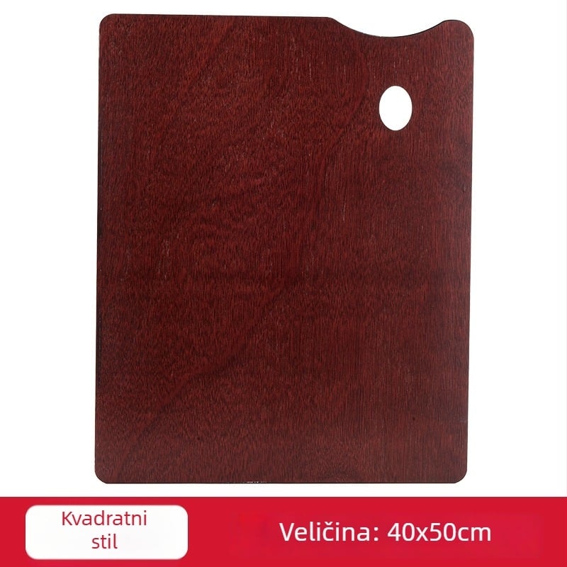 Drvena paleta za uljnu slikanje, ručno izrađena ovalna paleta s glaziranim završetkom, za studente umjetnosti