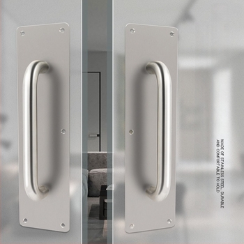Držač pločaste ručke od nehrđajućeg čelika, moderni minimalistički dizajn, završna obrada wire-drawing, za protupožarna vrata