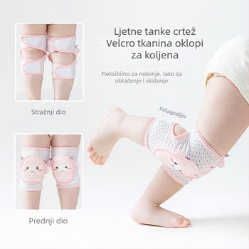 Dječji štitnici za koljena i laktove, prilagodljivi, prozračna mreža, za puzanje i hodanje, ljetna verzija