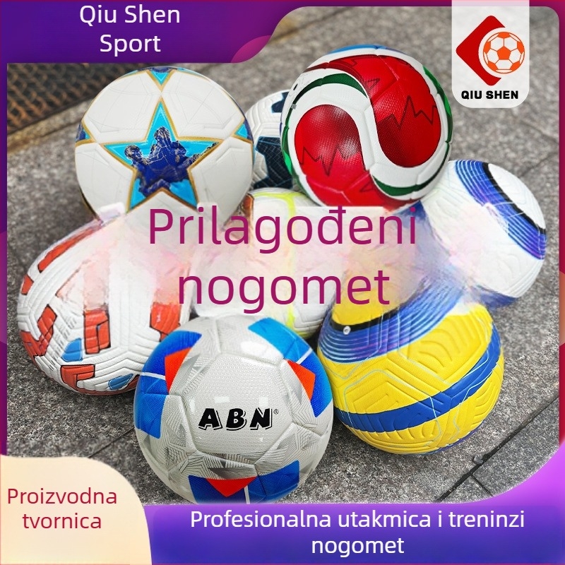 Nogometna lopta (PU materijal; šivanje strojem; No. 3/4/5; prilagodba)
