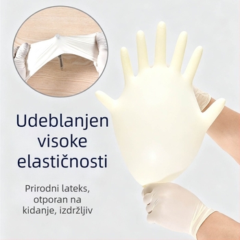 Mannon jednokratne latex rukavice, visoke elastičnosti, bez pudera, za čistu radnu sredinu (razina 1000), za medicinske preglede