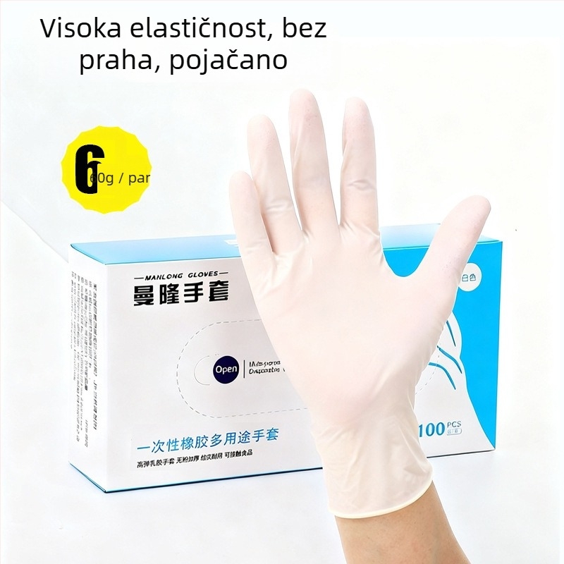 Mannon jednokratne latex rukavice, visoke elastičnosti, bez pudera, za čistu radnu sredinu (razina 1000), za medicinske preglede