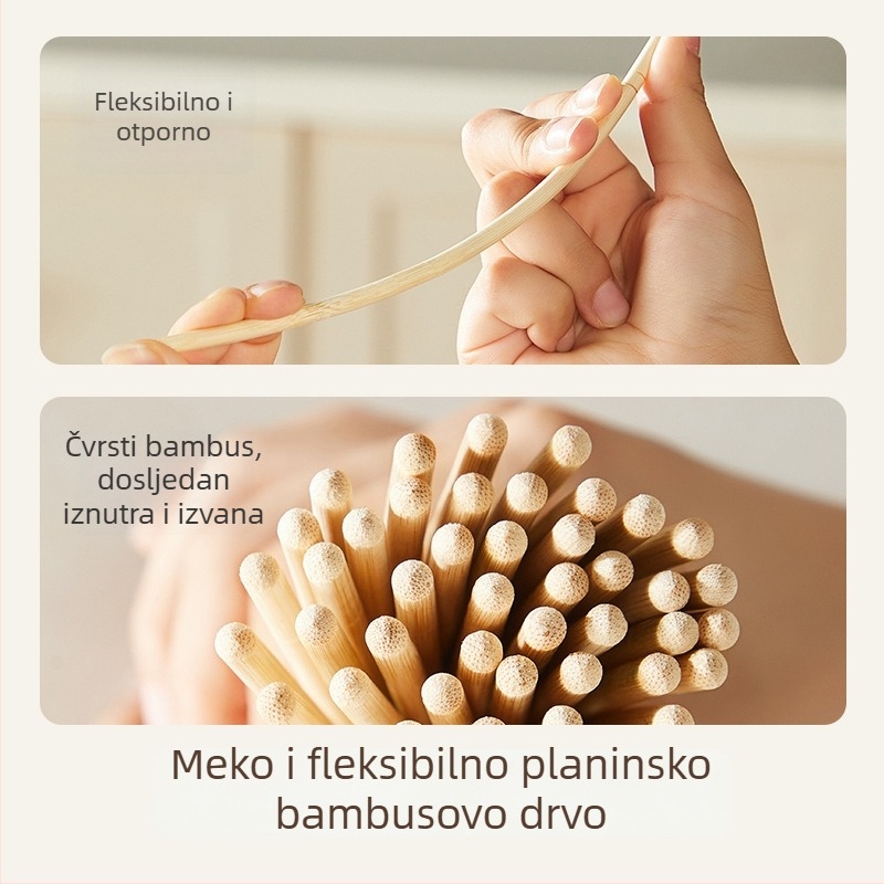Jednokratni štapići od bambusa, individualno pakirani; 100 pari po kutiji; Materijal: bambus Moso; Mikrovalna pećnica nije; Ispis logotipa moguć; Prilagođavanje dostupno