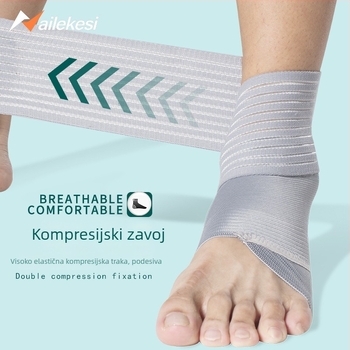 Relix gležanjski ortoz od materijala nylon-latex-silk; fiksacija gležnja; pogodno za trčanje, nogomet i košarku